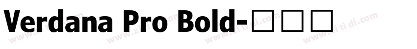 Verdana Pro Bold字体转换